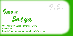 imre solya business card